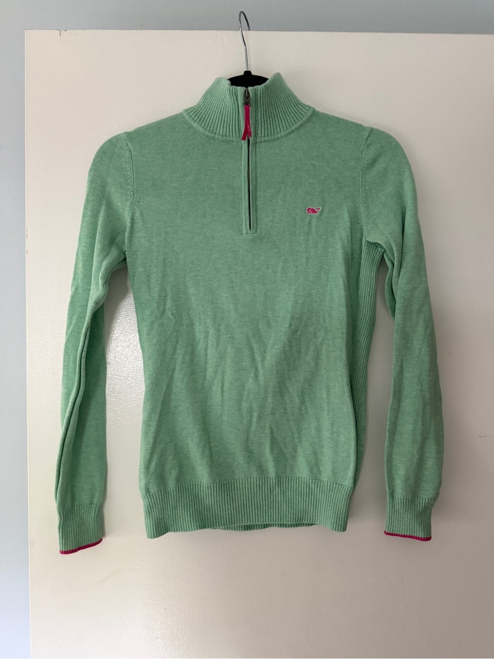 Vineyard Vines Mint Green Quarter-Zip Sweater, Size XS